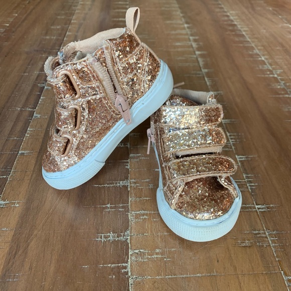 Gap toddler gold sparkle high tops size 5 - Picture 2 of 5